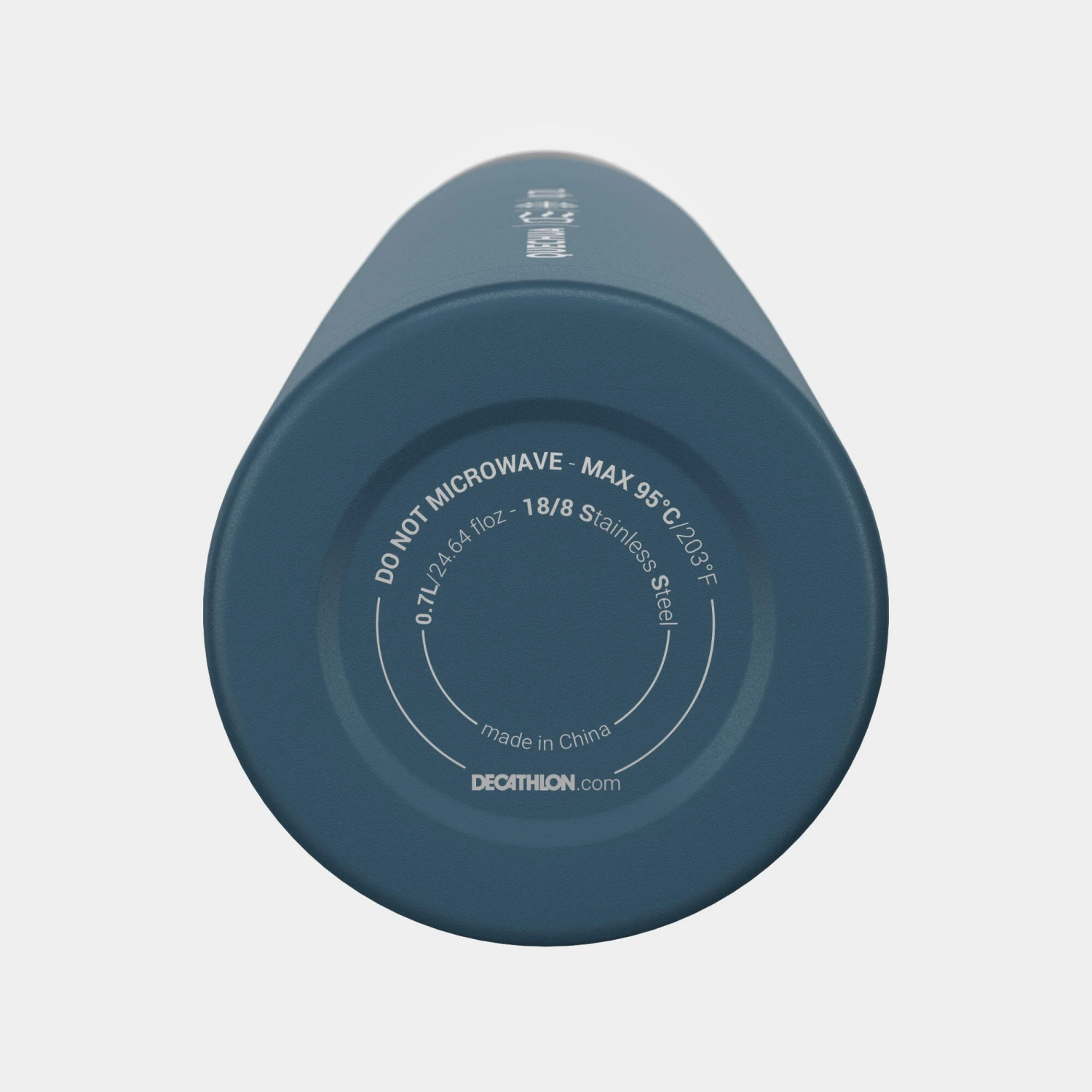 Quechua Stainless Steel Isothermal Hiking Bottle 0.7 Litre Blue - Image 9