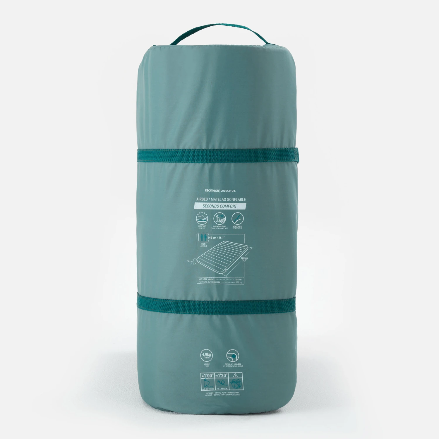 Quechua INFLATABLE CAMPING MATTRESS - AIR SECONDS COMFORT 140 CM - Image 3
