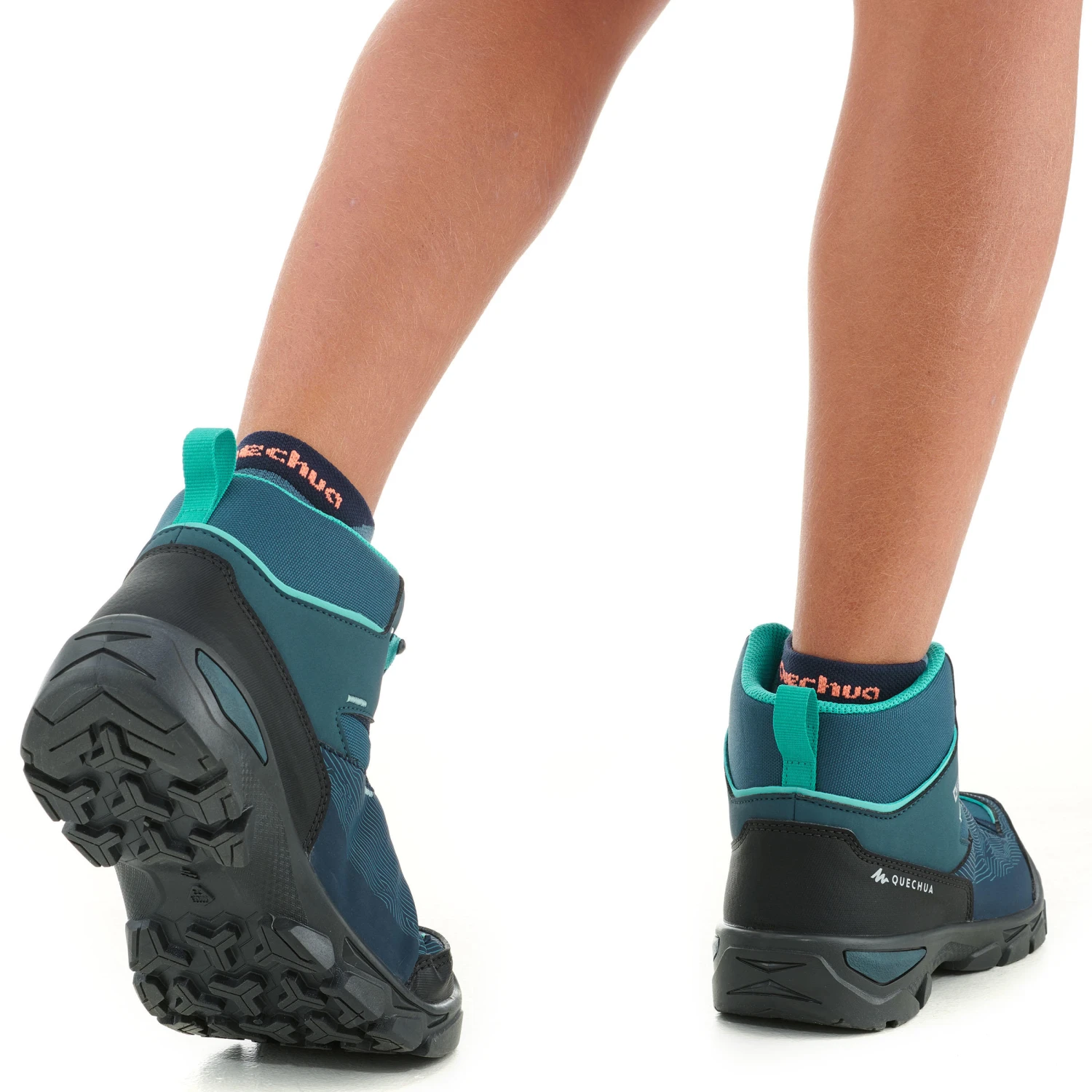 Quechua Chidren's Waterproof Walking Shoes - MH120 MID Turquoise - Size 3 - Image 5