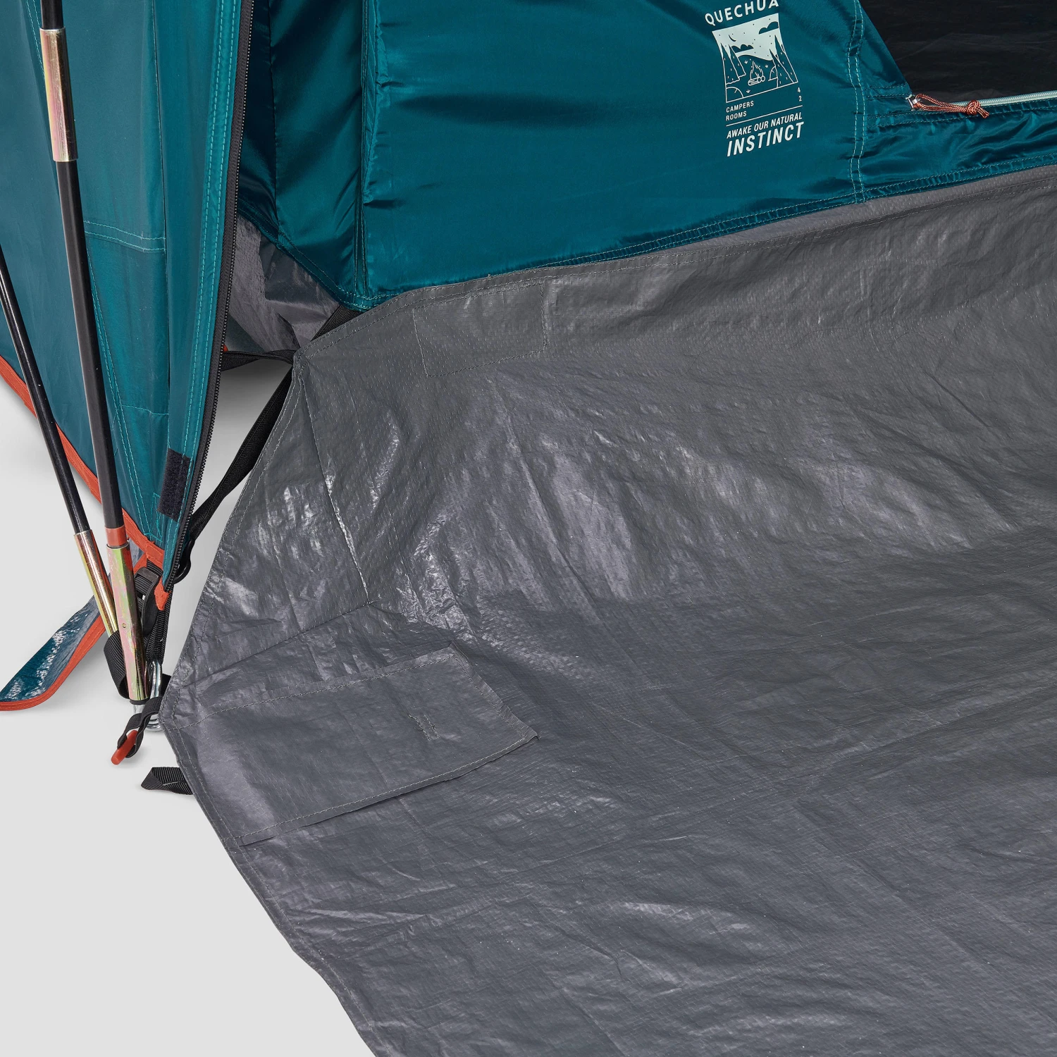 Quechua 4 Man Tent With Poles - Arpenaz 4.2 - Image 16
