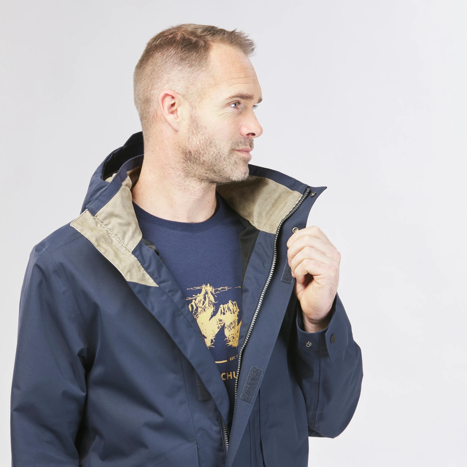 Quechua Men's Hiking Waterproof Jacket NH550 WP - Image 8