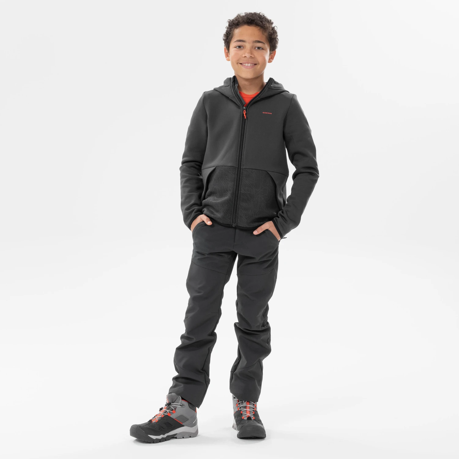 Quechua KIDS’ HIKING FLEECE JACKET - MH500 AGED 7-15 - Image 3