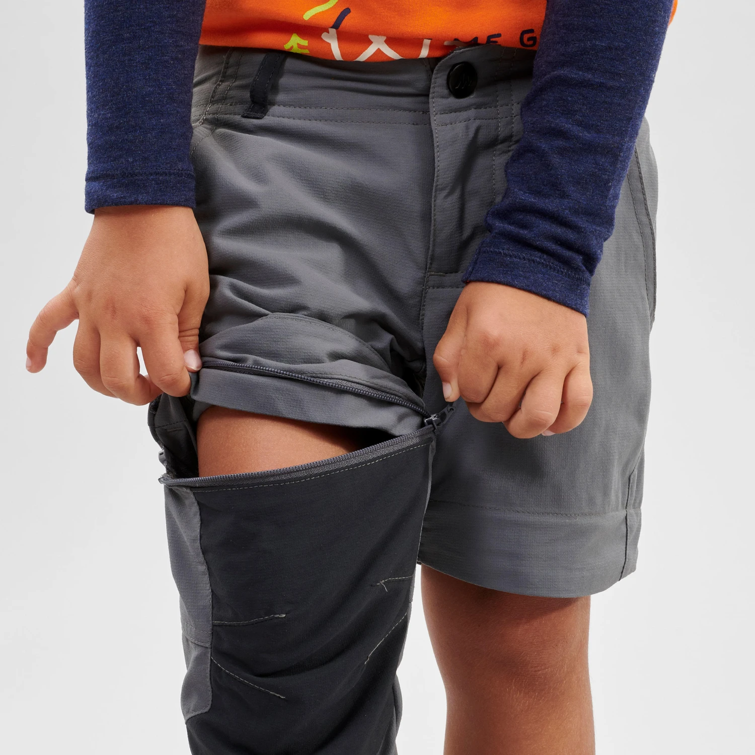 Quechua Kids' Hiking Zip-Off Trousers MH500 2 - Image 5