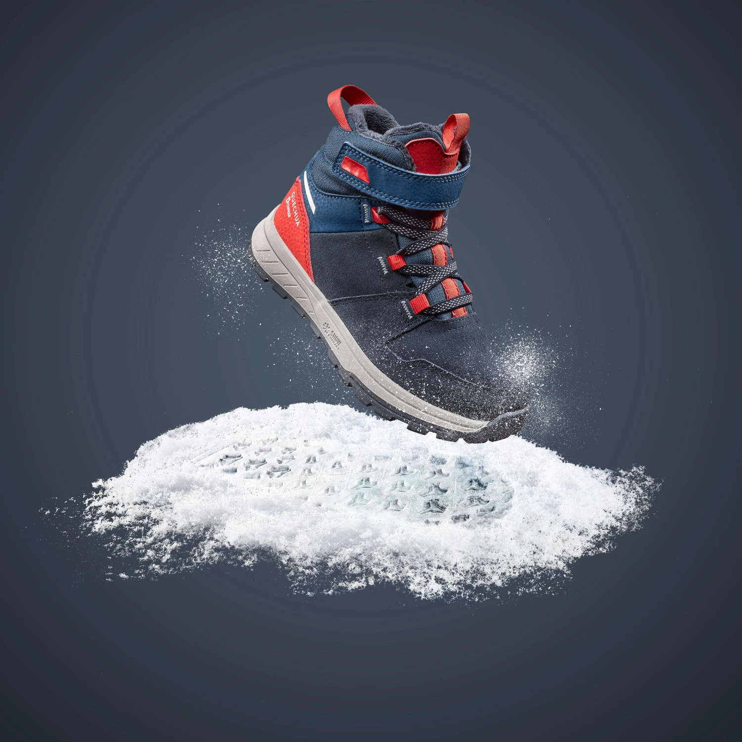 Quechua Children's Warm Waterproof Hiking Boots - SH500 Leather Velcro - Size 7 - Image 18