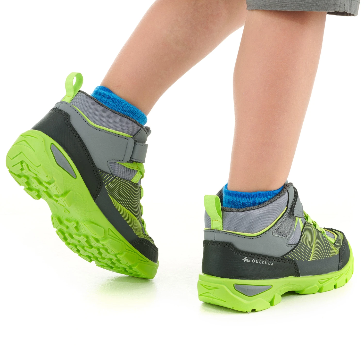Quechua Kids' Waterproof Walking Shoes - MH120 MID Blue - Size Jr. 10 - Image 11