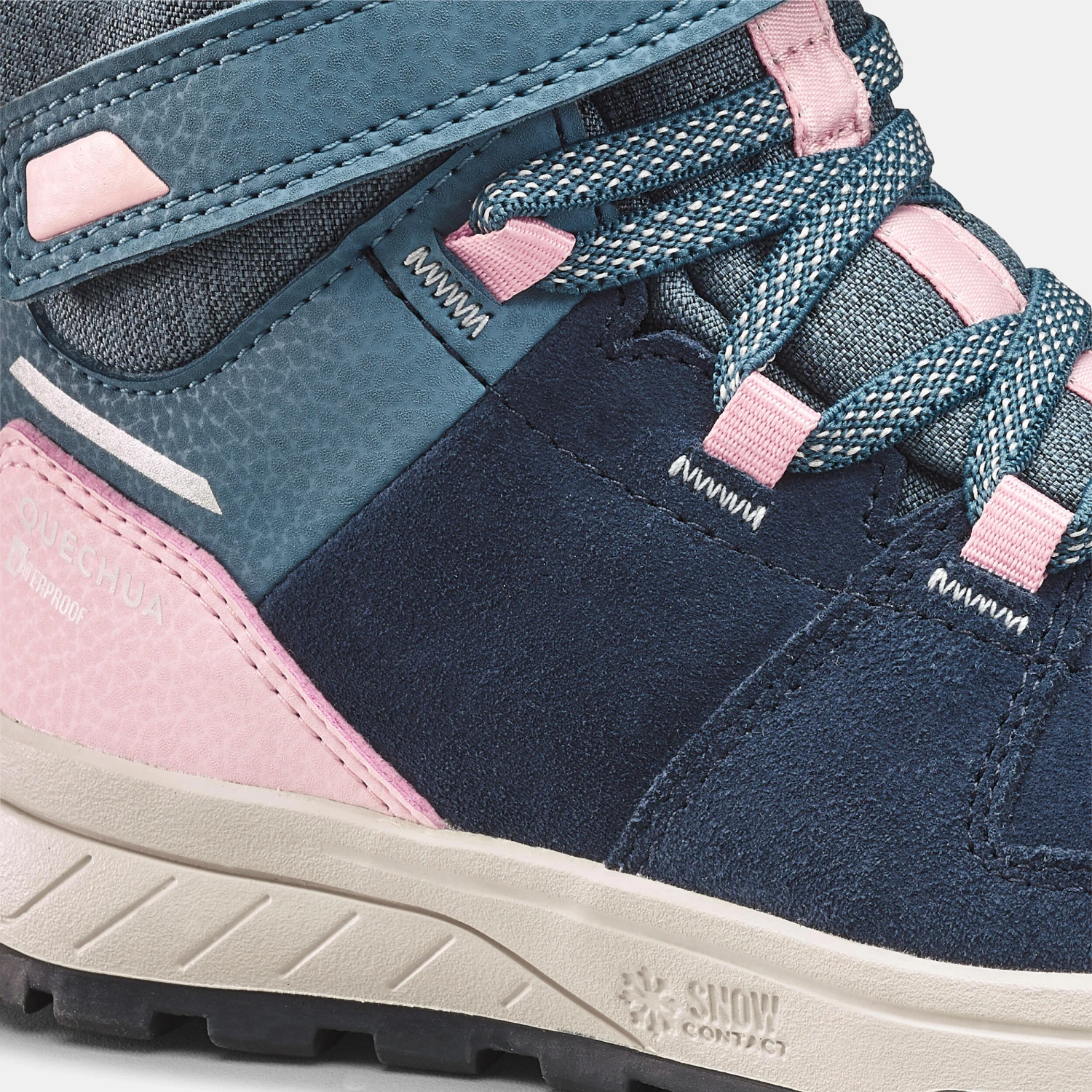 Quechua Children's Warm Waterproof Hiking Boots - SH500 Leather Velcro - Size 7 - Image 6