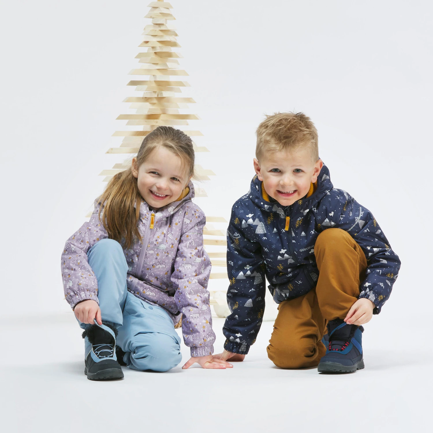 Quechua KIDS' WARM WATERPROOF HIKING BOOTS - SH100 WARM RIP-TAB - SIZE 24C - Image 8