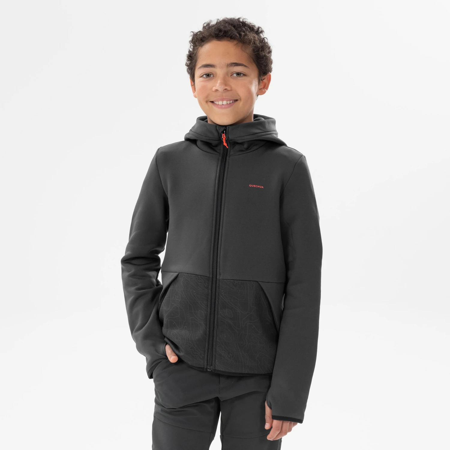 Quechua KIDS’ HIKING FLEECE JACKET - MH500 AGED 7-15 - Image 4