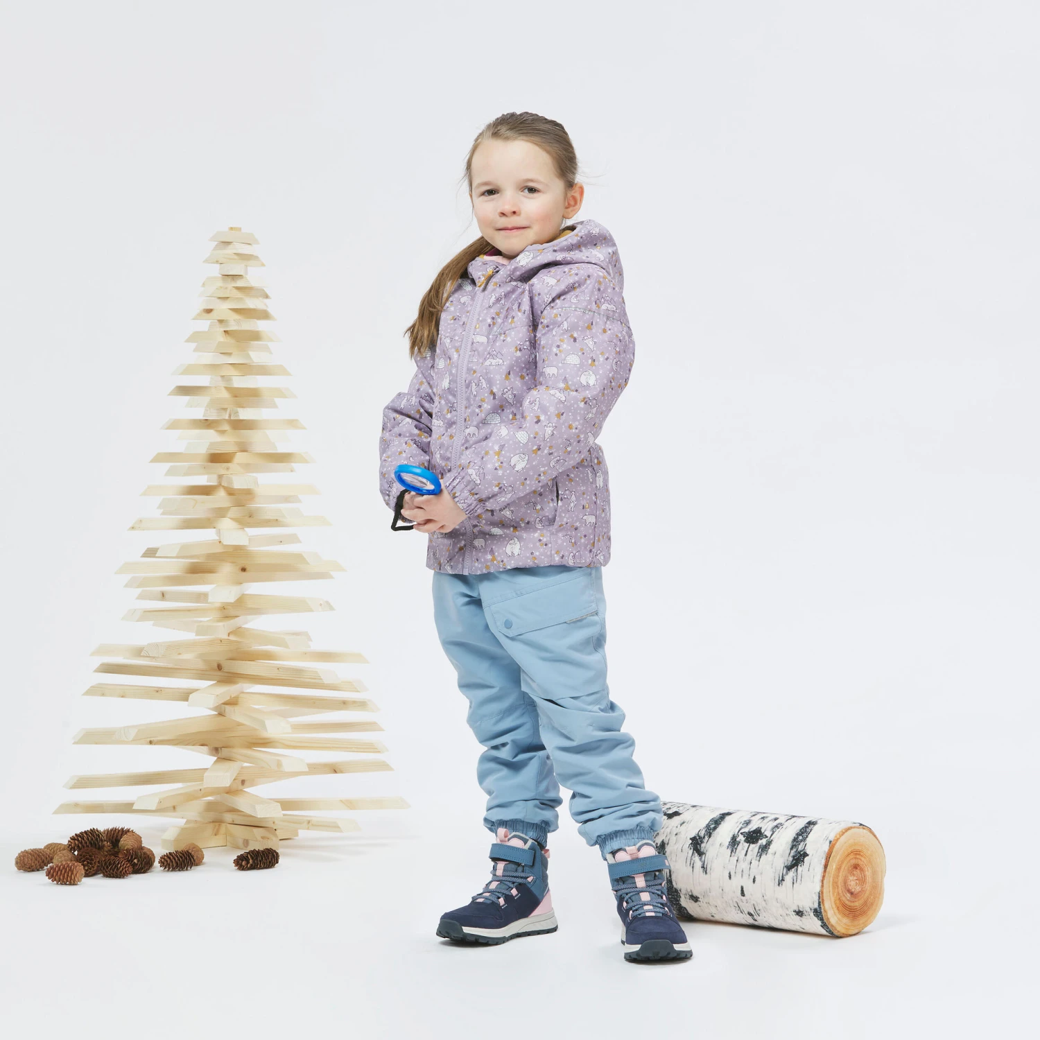 Quechua Children's Warm Waterproof Hiking Boots - SH500 Leather Velcro - Size 7 - Image 9