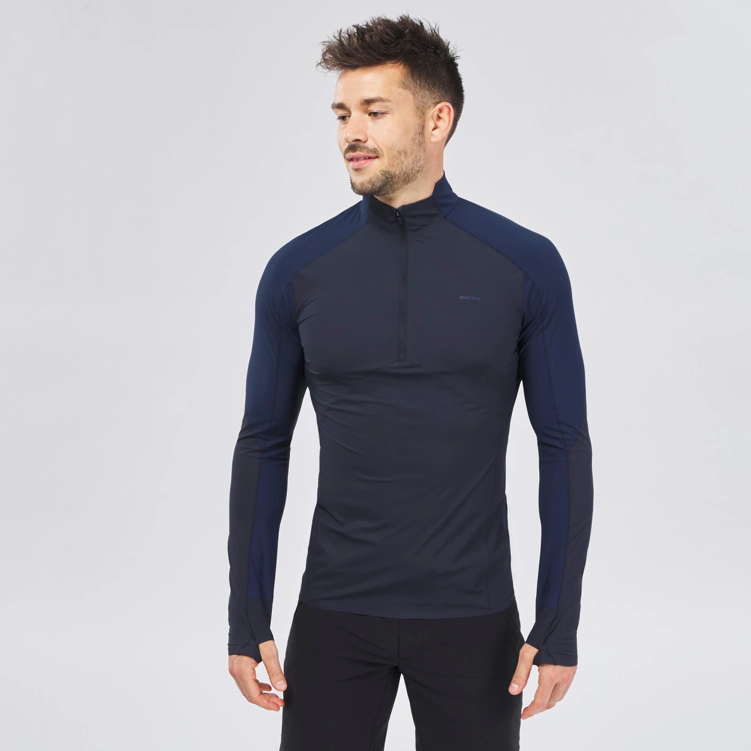 Quechua Men's Anti-UV Long-sleeved Hiking T-Shirt - Image 3