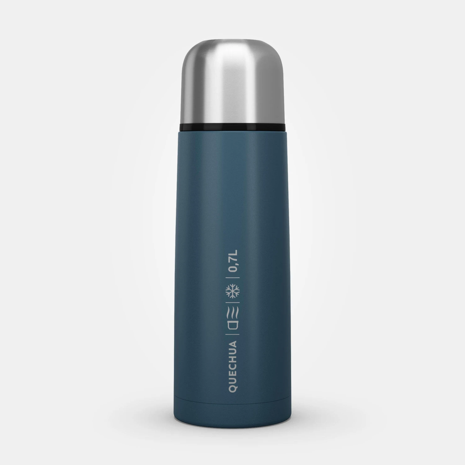 Quechua Stainless Steel Isothermal Hiking Bottle 0.7 Litre Blue - Image 10