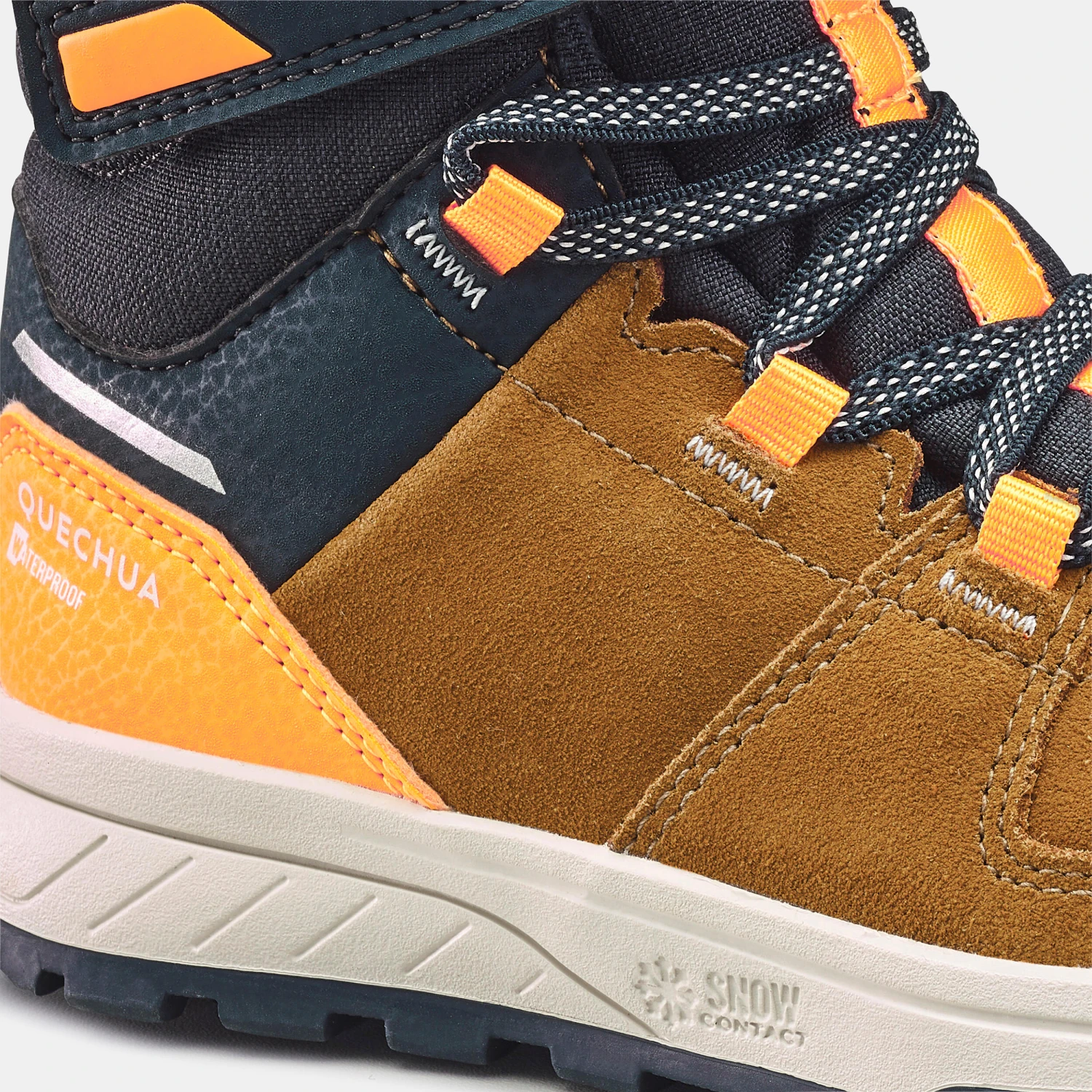 Quechua Children's Warm Waterproof Hiking Boots - SH500 Leather Velcro - Size 7 - Image 16