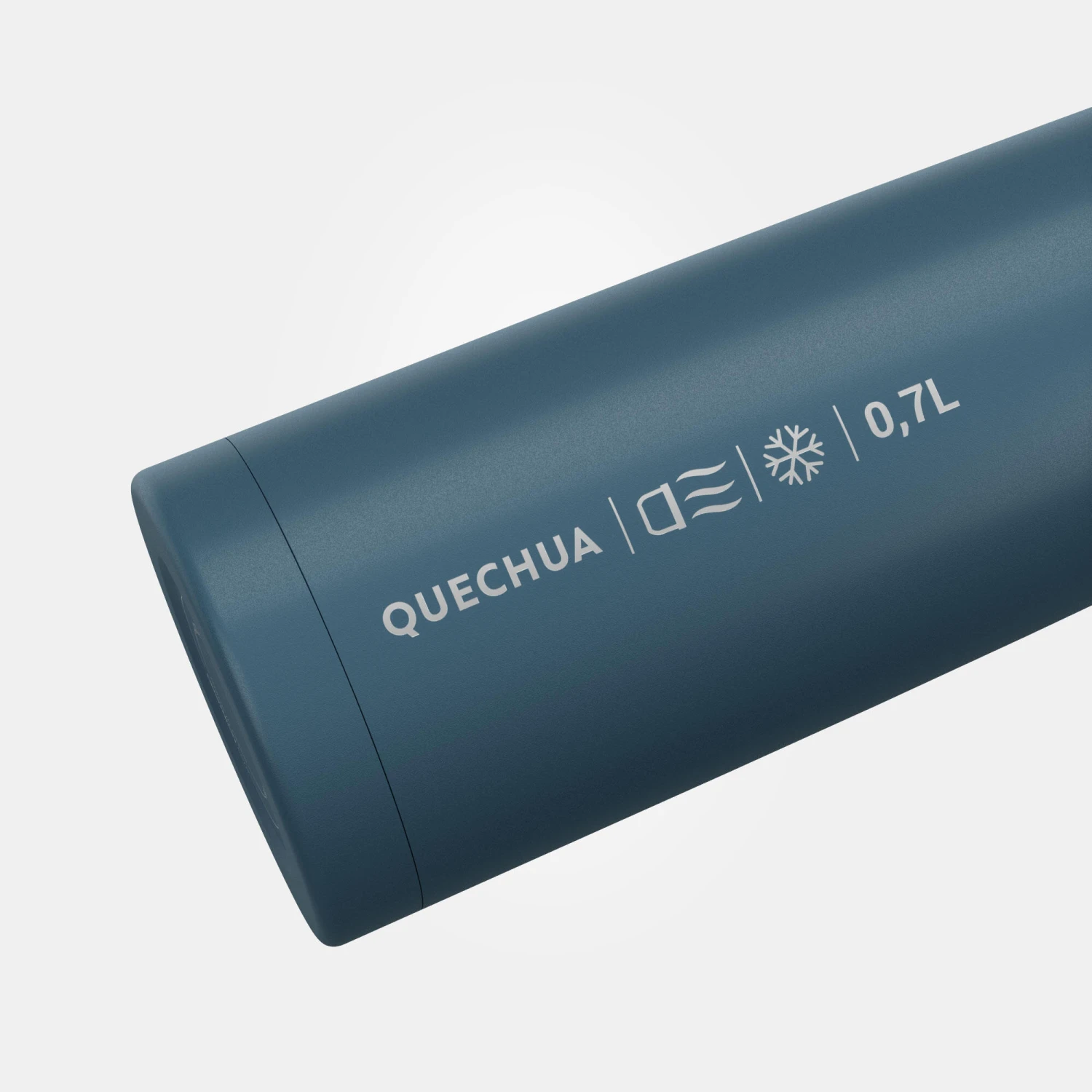 Quechua Stainless Steel Isothermal Hiking Bottle 0.7 Litre Blue - Image 3