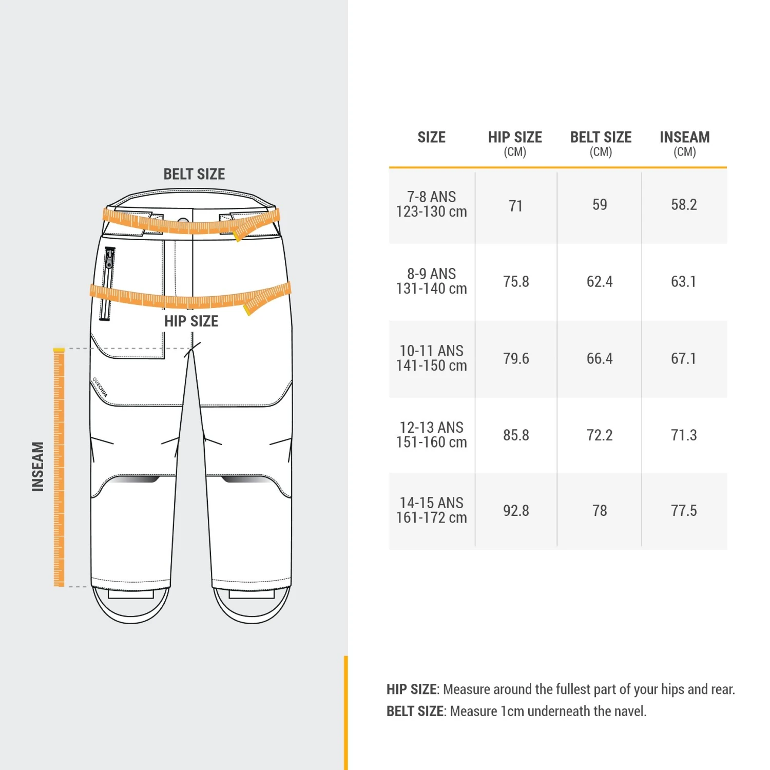 Quechua KIDS’ WARM WATER-REPELLENT HIKING TROUSERS - SH500 - MOUNTAIN 7 - Image 3