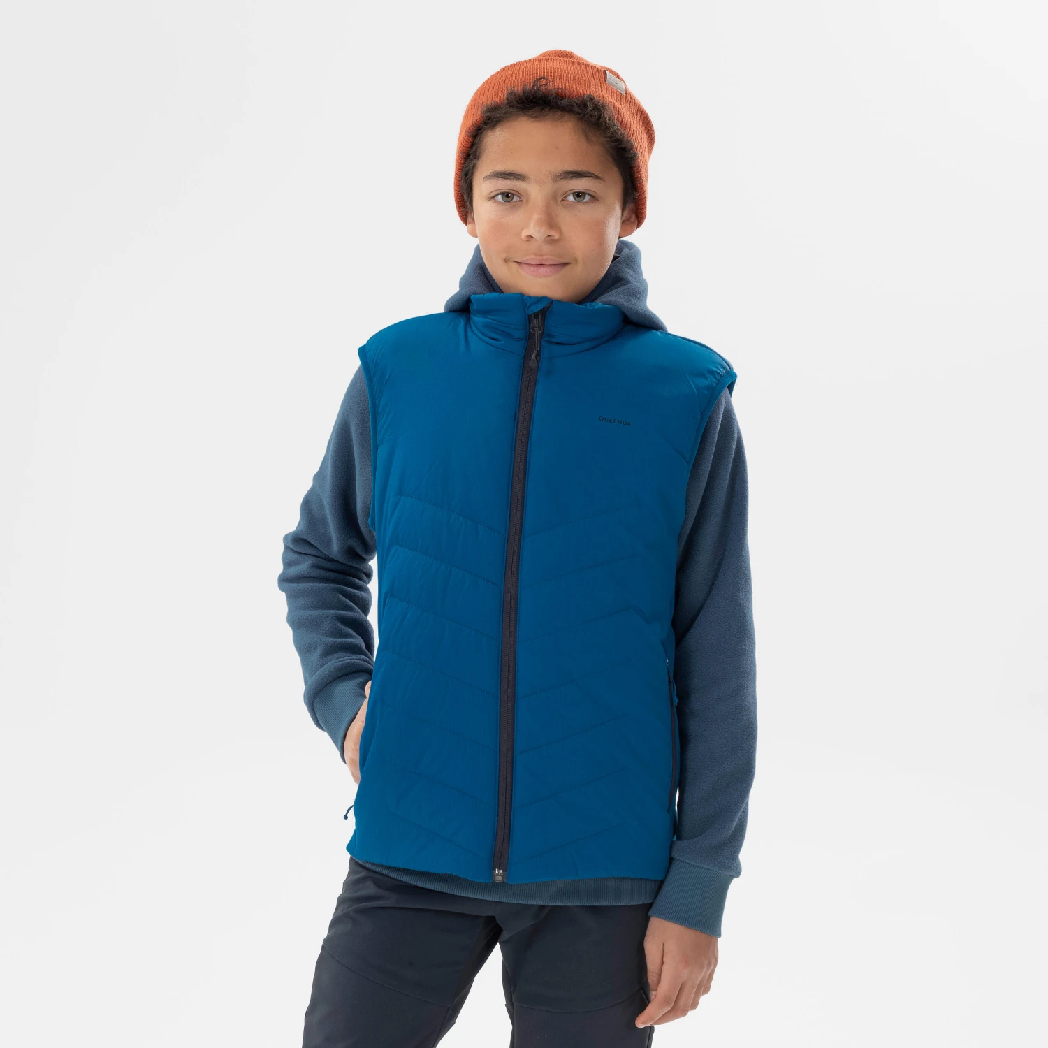 Quechua Kids' 7-15 Years Hiking Hybrid Padded Sleeveless Jacket - Image 9